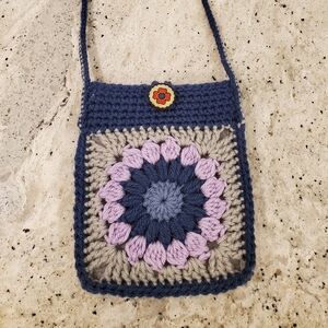 Sunburst crochet small bag